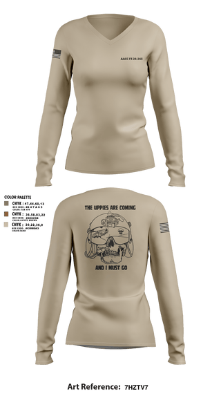 Women's Long Sleeve Vneck Shirt, 42D FRSDAACC, Army, Teamtime, Team time, sublimation, custom sports apparel, team uniforms, spirit wear, spiritwear, sports uniforms, custom shirts, team store, custom team store, fundraiser sports, apparel fundraiser