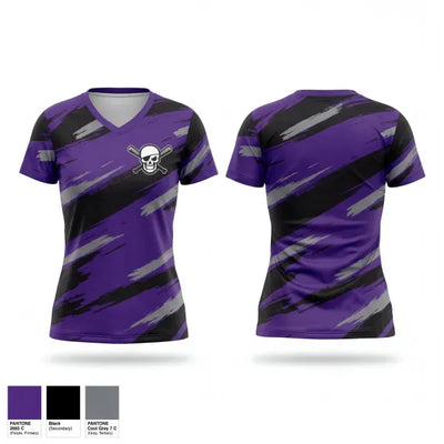 Gburg Pirates 56040018 Women's Short Sleeve V-neck Shirt - 1