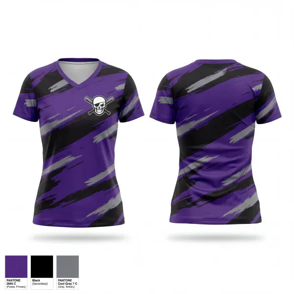 Gburg Pirates 56040018 Women's Short Sleeve V-neck Shirt - 1