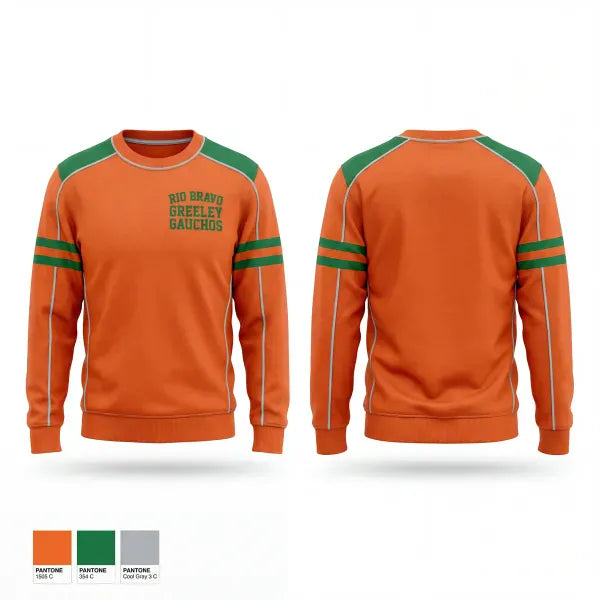 Crew Neck Sweatshirt, Rio Bravo Greeley Gauchos, Women's Basketball, Teamtime, Team time, sublimation, custom sports apparel, team uniforms, spirit wear, spiritwear, sports uniforms, custom shirts, team store, custom team store, fundraiser sports, apparel fundraiser