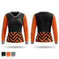 Bloomer Blackhawk'sTrack & Field Women's Long Sleeve V-neck Shirt - 1