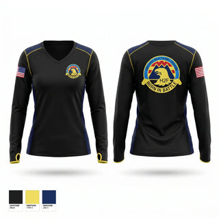 Womens Long Sleeve Vneck Shirt, 3DSB H2F, Army, Teamtime, Team time, sublimation, custom sports apparel, team uniforms, spirit wear, spiritwear, sports uniforms, custom shirts, team store, custom team store, fundraiser sports, apparel fundraiser