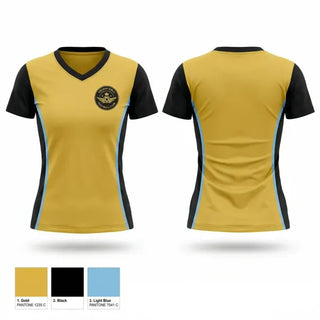 Womens Short Sleeve Vneck Shirt, Golden Girls, Women's Soccer, Teamtime, Team time, sublimation, custom sports apparel, team uniforms, spirit wear, spiritwear, sports uniforms, custom shirts, team store, custom team store, fundraiser sports, apparel fundraiser