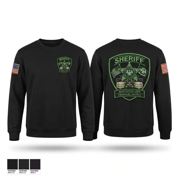 Crew Neck Sweatshirt, CRIMINAL PATROL, Police, Teamtime, Team time, sublimation, custom sports apparel, team uniforms, spirit wear, spiritwear, sports uniforms, custom shirts, team store, custom team store, fundraiser sports, apparel fundraiser