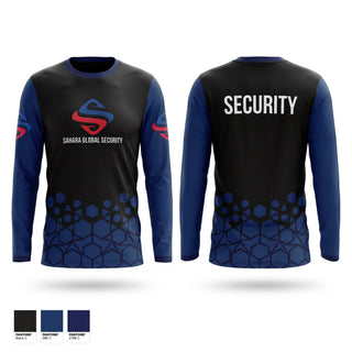 Long Sleeve Performance Shirt, Sahara Global Security, Police, Teamtime, Team time, sublimation, custom sports apparel, team uniforms, spirit wear, spiritwear, sports uniforms, custom shirts, team store, custom team store, fundraiser sports, apparel fundraiser