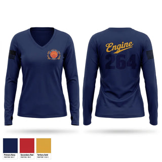 Womens Long Sleeve Vneck Shirt, The Big House, Fire Department, Teamtime, Team time, sublimation, custom sports apparel, team uniforms, spirit wear, spiritwear, sports uniforms, custom shirts, team store, custom team store, fundraiser sports, apparel fundraiser