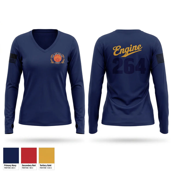 Womens Long Sleeve Vneck Shirt, The Big House, Fire Department, Teamtime, Team time, sublimation, custom sports apparel, team uniforms, spirit wear, spiritwear, sports uniforms, custom shirts, team store, custom team store, fundraiser sports, apparel fundraiser