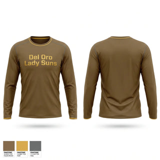 Long Sleeve Performance Shirt, Del Oro Lady Suns, Softball, Teamtime, Team time, sublimation, custom sports apparel, team uniforms, spirit wear, spiritwear, sports uniforms, custom shirts, team store, custom team store, fundraiser sports, apparel fundraiser