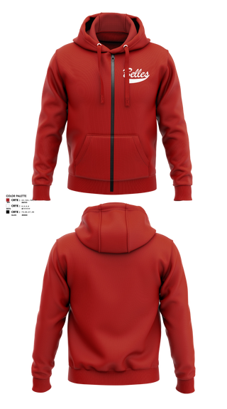 Zip Hoodie, Bluegrass Lightning Belles, Softball, Teamtime, Team time, sublimation, custom sports apparel, team uniforms, spirit wear, spiritwear, sports uniforms, custom shirts, team store, custom team store, fundraiser sports, apparel fundraiser