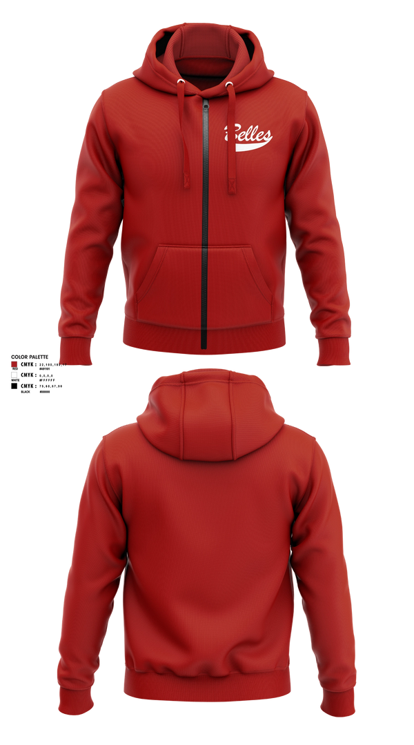 Zip Hoodie, Bluegrass Lightning Belles, Softball, Teamtime, Team time, sublimation, custom sports apparel, team uniforms, spirit wear, spiritwear, sports uniforms, custom shirts, team store, custom team store, fundraiser sports, apparel fundraiser