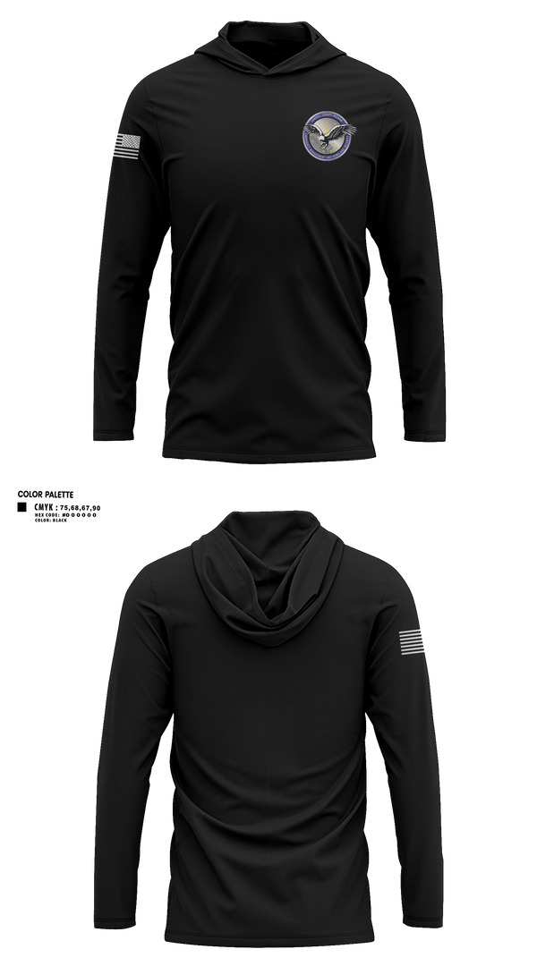 Long Sleeve Performance Shirt with hood, Carroll County Emergency Communications, Police, Teamtime, Team time, sublimation, custom sports apparel, team uniforms, spirit wear, spiritwear, sports uniforms, custom shirts, team store, custom team store, fundraiser sports, apparel fundraiser