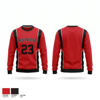 Crew Neck Sweatshirt, Red Raiders, Softball, Teamtime, Team time, sublimation, custom sports apparel, team uniforms, spirit wear, spiritwear, sports uniforms, custom shirts, team store, custom team store, fundraiser sports, apparel fundraiser