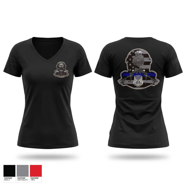 Womens Short Sleeve Vneck Shirt, RDF Chemical Munitions Team, Police, Teamtime, Team time, sublimation, custom sports apparel, team uniforms, spirit wear, spiritwear, sports uniforms, custom shirts, team store, custom team store, fundraiser sports, apparel fundraiser