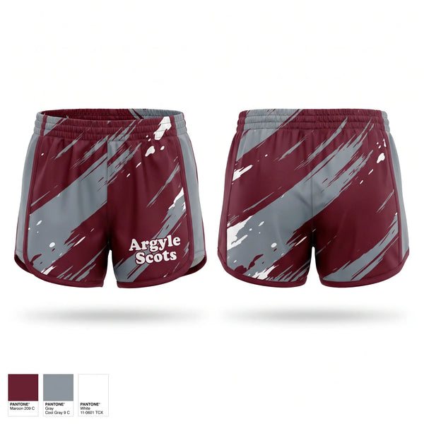 Womens Shorts, Argyle Scots, Men's Basketball, Teamtime, Team time, sublimation, custom sports apparel, team uniforms, spirit wear, spiritwear, sports uniforms, custom shirts, team store, custom team store, fundraiser sports, apparel fundraiser