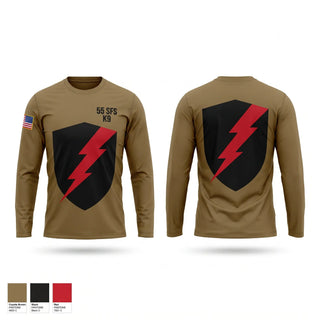 Long Sleeve Performance Shirt, 55 SFS K9, Air Force, Teamtime, Team time, sublimation, custom sports apparel, team uniforms, spirit wear, spiritwear, sports uniforms, custom shirts, team store, custom team store, fundraiser sports, apparel fundraiser