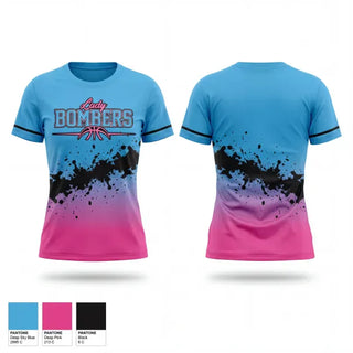 Old School Cotton Feel Shirt, Lady Bombers, Women's Basketball, Teamtime, Team time, sublimation, custom sports apparel, team uniforms, spirit wear, spiritwear, sports uniforms, custom shirts, team store, custom team store, fundraiser sports, apparel fundraiser