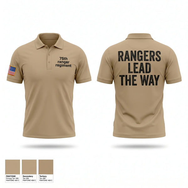 Short Sleeve Performance Polo, 75th ranger regiment, Army, Teamtime, Team time, sublimation, custom sports apparel, team uniforms, spirit wear, spiritwear, sports uniforms, custom shirts, team store, custom team store, fundraiser sports, apparel fundraiser