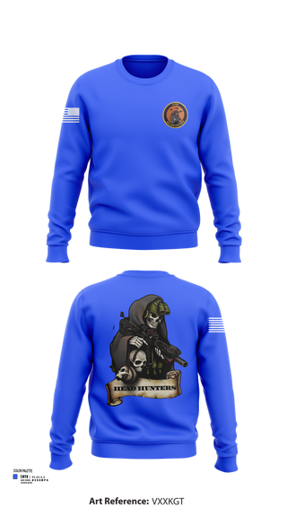 Crew Neck Sweatshirt, HHC 2-135th AVN REG, , Teamtime, Team time, sublimation, custom sports apparel, team uniforms, spirit wear, spiritwear, sports uniforms, custom shirts, team store, custom team store, fundraiser sports, apparel fundraiser