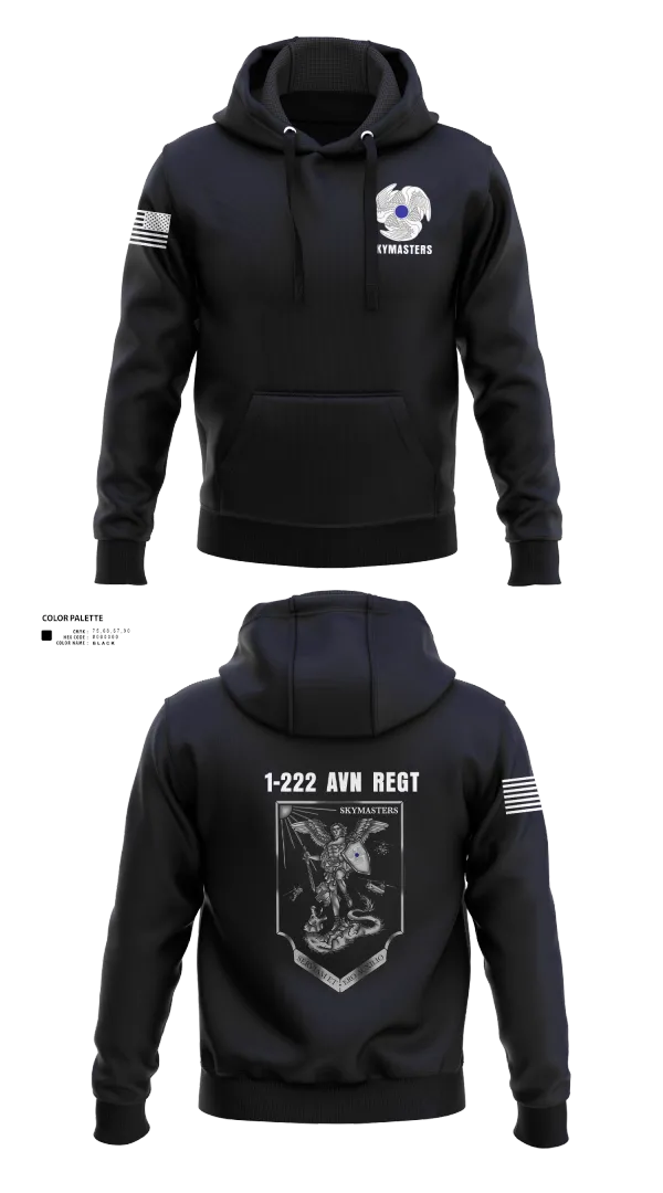 Hoodie, 1-222 Aviaition Regiment, Army, Teamtime, Team time, sublimation, custom sports apparel, team uniforms, spirit wear, spiritwear, sports uniforms, custom shirts, team store, custom team store, fundraiser sports, apparel fundraiser