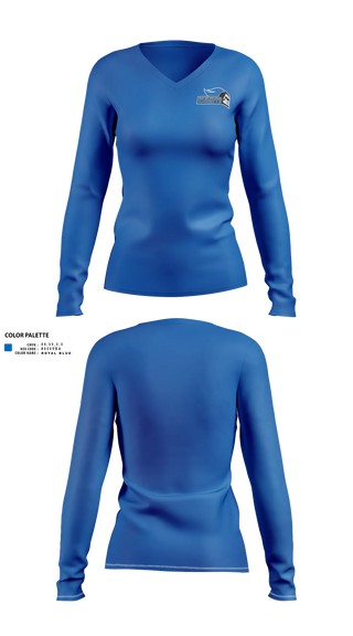 Womens Long Sleeve Vneck Shirt, Mount Saint Mary College Swimming, Swimming, Teamtime, Team time, sublimation, custom sports apparel, team uniforms, spirit wear, spiritwear, sports uniforms, custom shirts, team store, custom team store, fundraiser sports, apparel fundraiser