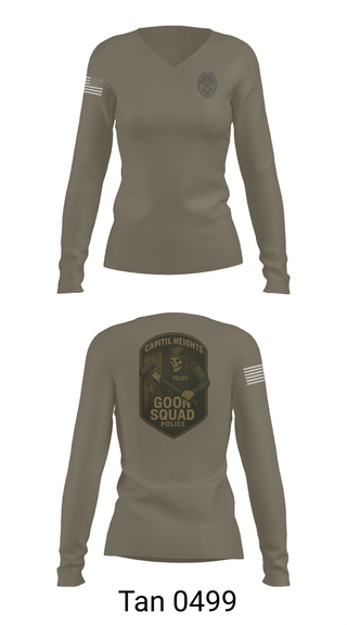 Womens Long Sleeve Vneck Shirt, Capitol Heights Police Dept., Police, Teamtime, Team time, sublimation, custom sports apparel, team uniforms, spirit wear, spiritwear, sports uniforms, custom shirts, team store, custom team store, fundraiser sports, apparel fundraiser
