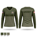 Crawford county sheriffs office Women's Long Sleeve V-neck Shirt - 1