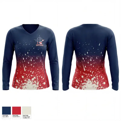 Central Illinois Patriots 15264542 Women's Long Sleeve V-neck Shirt - 1