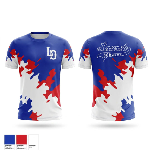 Short Sleeve Performance Shirt, Laurel Dodgers, Baseball, Teamtime, Team time, sublimation, custom sports apparel, team uniforms, spirit wear, spiritwear, sports uniforms, custom shirts, team store, custom team store, fundraiser sports, apparel fundraiser