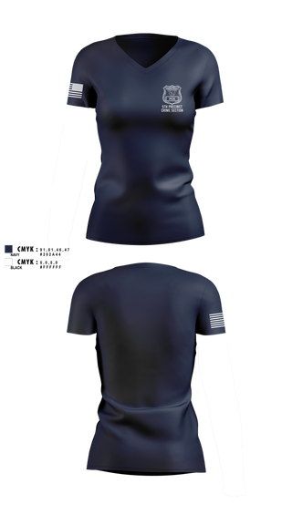 Womens Short Sleeve Vneck Shirt, 5th PCT Crime Section, , Teamtime, Team time, sublimation, custom sports apparel, team uniforms, spirit wear, spiritwear, sports uniforms, custom shirts, team store, custom team store, fundraiser sports, apparel fundraiser