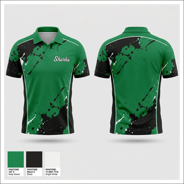Short Sleeve Performance Polo, Sharks, Men's Soccer, Teamtime, Team time, sublimation, custom sports apparel, team uniforms, spirit wear, spiritwear, sports uniforms, custom shirts, team store, custom team store, fundraiser sports, apparel fundraiser