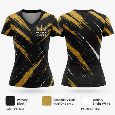 Force Cheer 38073465 Women's Short Sleeve V-neck Shirt - 1