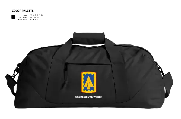 Duffle Bag, 108th Air Defense Artillery Brigade, Army, Teamtime, Team time, sublimation, custom sports apparel, team uniforms, spirit wear, spiritwear, sports uniforms, custom shirts, team store, custom team store, fundraiser sports, apparel fundraiser