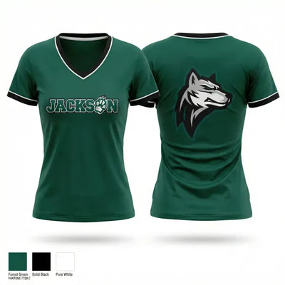 Jackson Dance 2996899 Women's Short Sleeve V-neck Shirt - 1