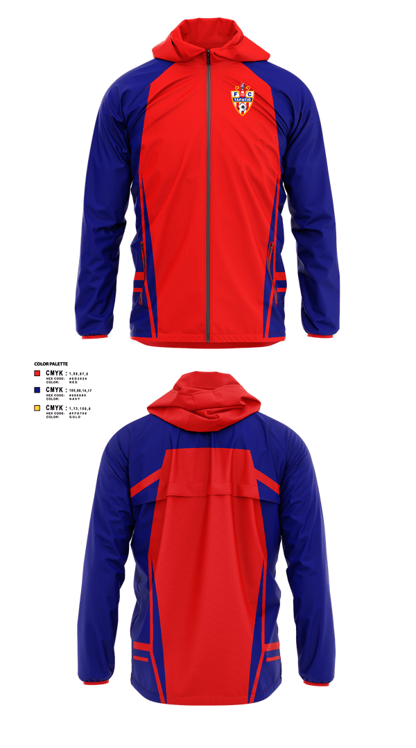 Windbreaker, Tapatio FC, Men's Soccer, Teamtime, Team time, sublimation, custom sports apparel, team uniforms, spirit wear, spiritwear, sports uniforms, custom shirts, team store, custom team store, fundraiser sports, apparel fundraiser