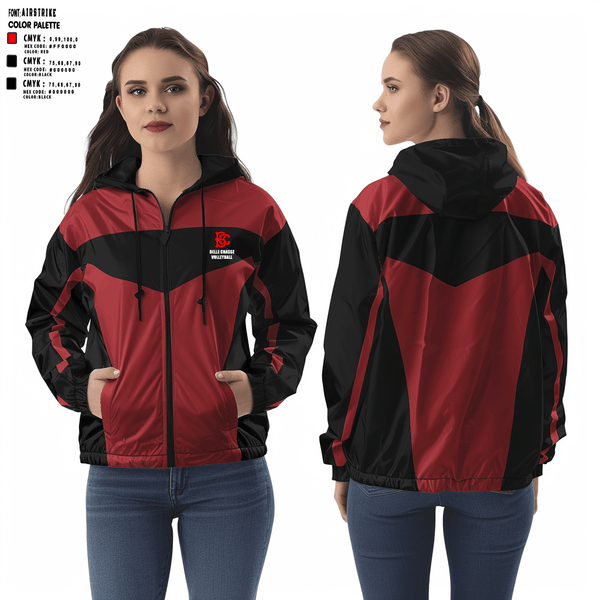 Windbreaker, Belle Chasse High School Volleyball, Women's Volleyball, Teamtime, Team time, sublimation, custom sports apparel, team uniforms, spirit wear, spiritwear, sports uniforms, custom shirts, team store, custom team store, fundraiser sports, apparel fundraiser