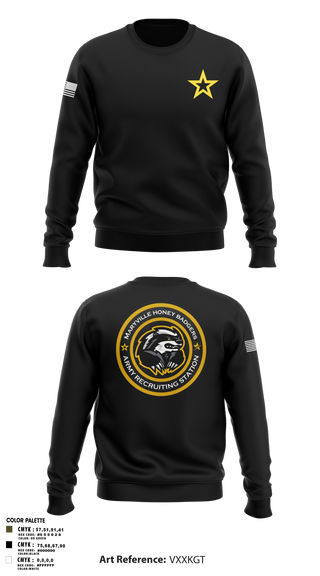 Crew Neck Sweatshirt, Maryville Honeybadger, Army, Teamtime, Team time, sublimation, custom sports apparel, team uniforms, spirit wear, spiritwear, sports uniforms, custom shirts, team store, custom team store, fundraiser sports, apparel fundraiser