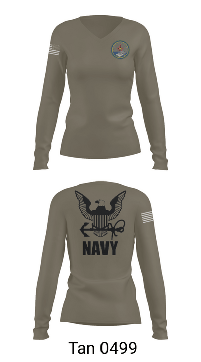 Cvn 77 IM-5 93310864 Women's Long Sleeve V-neck Shirt - 73