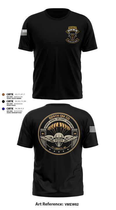 824th QM CO (CADC-A) 69842964 Short Sleeve Performance Shirt - 2 (1)