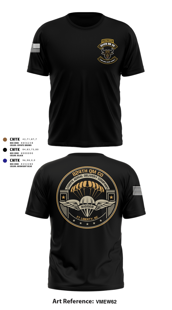 Short Sleeve Performance Shirt, 824th QM CO (CADC-A), Army, Teamtime, Team time, sublimation, custom sports apparel, team uniforms, spirit wear, spiritwear, sports uniforms, custom shirts, team store, custom team store, fundraiser sports, apparel fundraiser