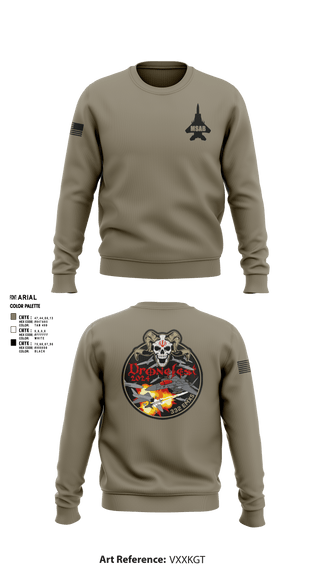 Crew Neck Sweatshirt, 332nd EMXS, Air Force, Teamtime, Team time, sublimation, custom sports apparel, team uniforms, spirit wear, spiritwear, sports uniforms, custom shirts, team store, custom team store, fundraiser sports, apparel fundraiser