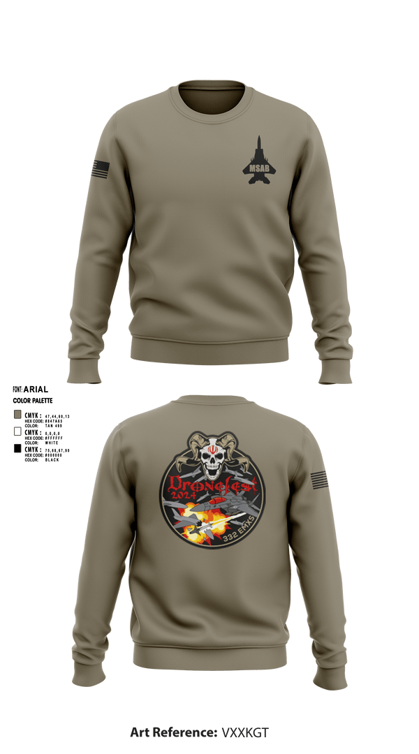 Crew Neck Sweatshirt, 332nd EMXS, Air Force, Teamtime, Team time, sublimation, custom sports apparel, team uniforms, spirit wear, spiritwear, sports uniforms, custom shirts, team store, custom team store, fundraiser sports, apparel fundraiser