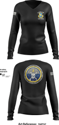 LAZY HELLDIVER 74477476 Women's Long Sleeve V-neck Shirt - 6