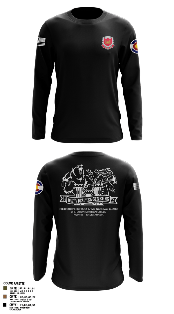 Long Sleeve Performance Polo, 947th EVCC, , Teamtime, Team time, sublimation, custom sports apparel, team uniforms, spirit wear, spiritwear, sports uniforms, custom shirts, team store, custom team store, fundraiser sports, apparel fundraiser
