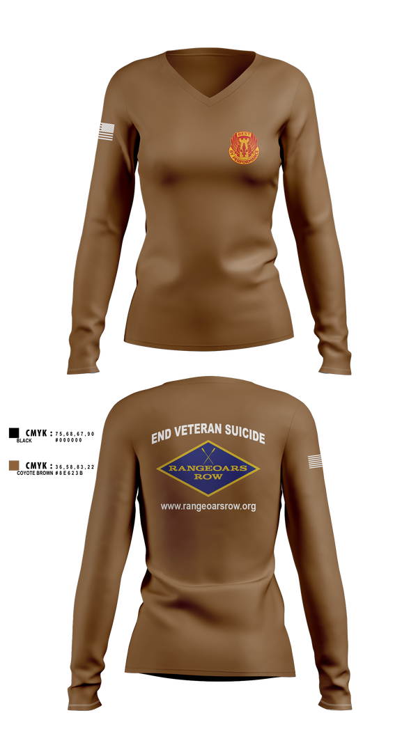 Women's Long Sleeve Vneck Shirt, B/2-327th, , Teamtime, Team time, sublimation, custom sports apparel, team uniforms, spirit wear, spiritwear, sports uniforms, custom shirts, team store, custom team store, fundraiser sports, apparel fundraiser