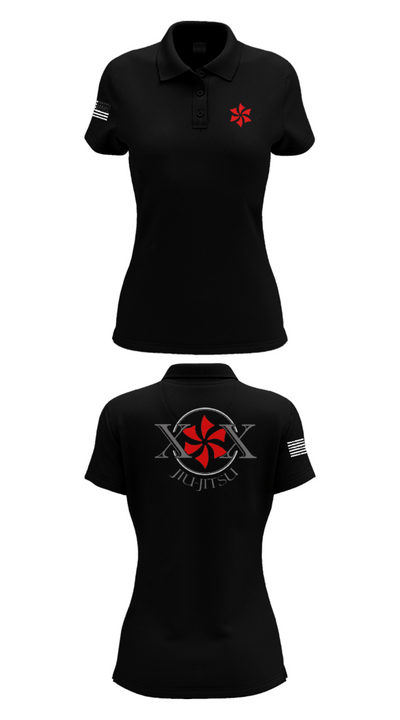 10-10 Jiu Jitsu 45151237 Women's Short Sleeve Performance Polo  - 36