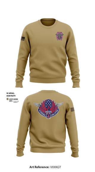 Crew Neck Sweatshirt, HHC 3-10 GSAB, Army, Teamtime, Team time, sublimation, custom sports apparel, team uniforms, spirit wear, spiritwear, sports uniforms, custom shirts, team store, custom team store, fundraiser sports, apparel fundraiser
