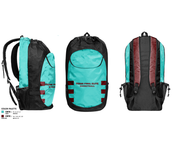 Gear Bag, Texas final elite, Men's Basketball, Teamtime, Team time, sublimation, custom sports apparel, team uniforms, spirit wear, spiritwear, sports uniforms, custom shirts, team store, custom team store, fundraiser sports, apparel fundraiser