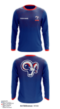 Greene Central Rams 3698079 Long Sleeve Performance Shirt - 4