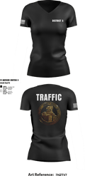 District 5 CSO 28339770 Women's Short Sleeve V-neck Shirt - 6