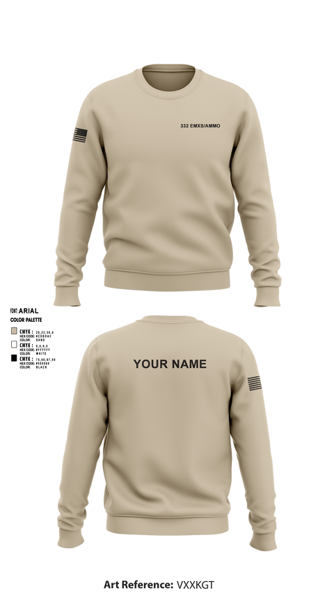 Crew Neck Sweatshirt, 332 EMXS/AMMO, Air Force, Teamtime, Team time, sublimation, custom sports apparel, team uniforms, spirit wear, spiritwear, sports uniforms, custom shirts, team store, custom team store, fundraiser sports, apparel fundraiser